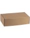 Подаръчна кутия Giftpack - 33 x 18.5 x 9.5 cm, крафт и сиво - 1t