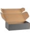 Подаръчна кутия Giftpack - 33 x 18.5 x 9.5 cm, крафт и сиво - 3t