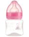 Полипропиленово шише за хранене с широко гърло с биберон Zizito - Little Angel, розово, 125 ml - 2t