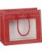Подаръчна торбичка Giftpack - 20 х 10 х 17 cm, червена, PVC прозорец - 1t