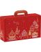 Подаръчна кутия Giftpack - Bonnes Fêtes, червено и златисто, 33 x 18.5 x 9.5 cm - 1t