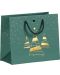 Подаръчна торбичка Giftpack - 35 x 13 x 33 cm, златно и зелено - 1t