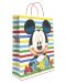 Подаръчна торбичка S. Cool - Mickey Mouse, цветни линии, L - 1t