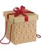 Подаръчна кутия Giftpack - С червена панделка и дръжки, 18.5 x 18.5 x 19.5 cm - 1t