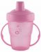 Преходна чаша с дръжки и твърд накрайник Lorelli Baby Care - 210 ml, Розова - 1t