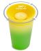 Преходна чаша Munchkin - Miracle 360° Colour Change, 255 ml, жълта - 4t