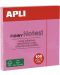 Самозалепващи листчета Apli - 75 x 75 mm, 100 броя, розов пастел - 1t