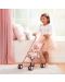 Сгъваема количка за кукли Battat - Розова на звездички - 4t
