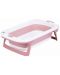 Сгъваема вана с термометър Chipolino - Корал, 87 cm, розова - 1t