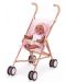 Сгъваема количка за кукли Battat - Розова на звездички - 3t
