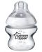 Бебешко стъклено шише Tommee Tippee Easi Vent - 150 ml, с биберон 1 капка - 1t