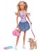 Кукла Simba Toys Steffi Love - Стефи, на разходка с куче - 1t