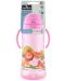 Спортна бутилка с дръжки и сламка Lorelli Baby Care - 330 ml, Розова - 3t