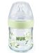 Стъклено шише NUK Nature Sense - Temperature control, Softer, 120 ml, зелено - 1t