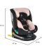 Столче за кола Moni - Serengeti, IsoFix, I-Size, 40-150 cm, розово - 11t