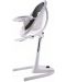 Mima Висок стол за хранене с бяла рамка Moon – Black - 1t