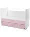 Трансформиращо се легло Lorelli - Matrix, 60 х 120 cm, бяло и розово - 4t