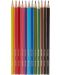 Цветни моливи Adel - 12 цвята, дълги, в метален тубус - 2t