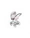 Tutek Комбинирана бебешка количка TURRAN SILVER TSECO WP/B 3в1 Розово и бяло - 1t