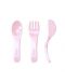 Комплект прибори за хранене Twistshake Cutlery Pastel - Розови, над 6 месеца - 1t
