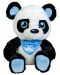 Плюшена играчка Morgenroth Plusch - Панда със син шал и блестящи очи, 33 cm - 1t