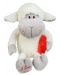 Плюшена играчка Morgenroth Plusch - Бяла овчица със сърце, 50 cm - 1t