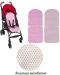 Универсална подложка за количка и стол за кола с 3D мембрана Sevi Baby - Розови звезди - 2t