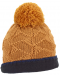 Вълнена зимна шапка с помпон Sterntaler - 53 cm, 2-4 години, жълта - 3t