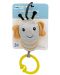 Вибрираща бебешка играчка BabyJem - Пчела, сива, 15 х 8 cm - 2t