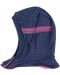 Зимна шапка-качулка Maximo -  Снежинки, синьо-розова, размер 49 - 1t