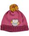 Зимна шапка с помпон Maximo - Розова, бухал, размер 53 - 1t